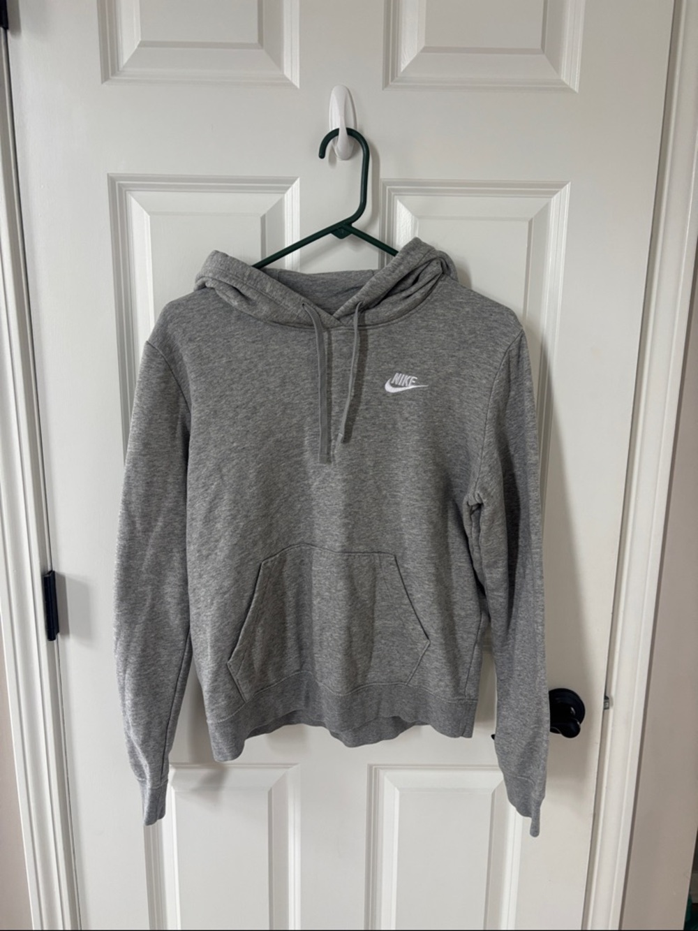 Nike women’s Grey Crewneck Hoodie with White Logo